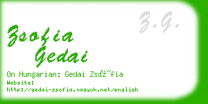 zsofia gedai business card